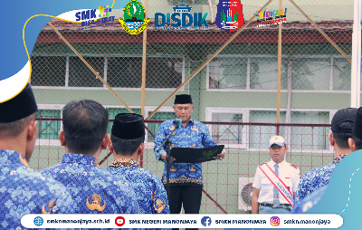 Upacara Peringatan Hari Kesaktian Pancasila di SMKN Manonjaya